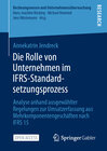 Buchcover Die Rolle von Unternehmen im IFRS-Standardsetzungsprozess
