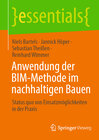 Buchcover Anwendung der BIM-Methode im nachhaltigen Bauen