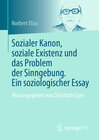 Buchcover Sozialer Kanon, soziale Existenz und das Problem der Sinngebung. Ein soziologischer Essay