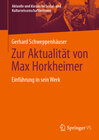 Buchcover Zur Aktualität von Max Horkheimer