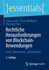 Buchcover Rechtliche Herausforderungen von Blockchain-Anwendungen