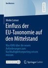 Buchcover Einfluss der EU-Taxonomie auf den Mittelstand