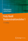 Buchcover Frick/Knöll Baukonstruktionslehre 1