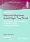 Buchcover Kongruentes Policy-Lernen als lernbedingter Policy-Wandel