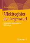 Buchcover Affektregister der Gegenwart