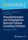 Buchcover Herausforderungen und Erfolgsfaktoren deutscher Inhouse Consulting-Einheiten