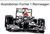 Buchcover Illustrationen Formel 1 Rennwagen (Wandkalender 2015 DIN A3 quer)
