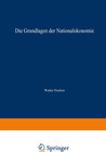 Buchcover Die Grundlagen der Nationalökonomie