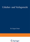Buchcover Urheber- und Verlagsrecht