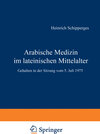 Buchcover Arabische Medizin im lateinischen Mittelalter