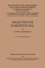 Buchcover Analytische Fortsetzung