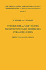 Buchcover Theorie der analytischen Funktionen einer komplexen Veränderlichen