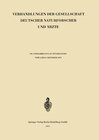 Buchcover Verhandlungen der Gesellschaft Deutscher Naturforscher und Ärzte