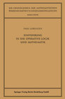 Buchcover Einführung in die Operative Logik und Mathematik