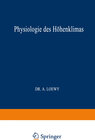 Buchcover Physiologie des Höhenklimas