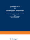 Buchcover Jahresheft 1924 des Phänologischen Reichsdienstes