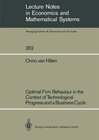 Buchcover Optimal Firm Behaviour in the Context of Technological Progress and a Business Cycle