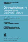 Buchcover 92. Kongreß der Deutschen Gesellschaft für Chirurgie, München, 7.–10. Mai 1975