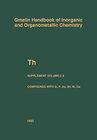 Buchcover Th Thorium Supplement Volume C 8