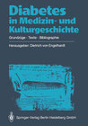 Buchcover Diabetes in Medizin- und Kulturgeschichte