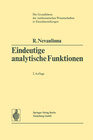 Buchcover Eindeutige Analytische Funktionen