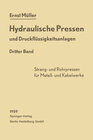 Buchcover Hydraulische Pressen und Druckflüssigkeitsanlagen