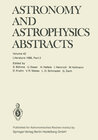 Buchcover Astronomy and Astrophysics Abstracts