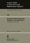 Buchcover Nondifferentiable Optimization: Motivations and Applications