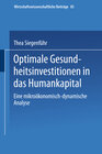 Buchcover Optimale Gesundheitsinvestitionen in das Humankapital