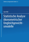 Buchcover Statistische Analyse ökonometrischer Ungleichgewichtsmodelle