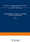 Buchcover Zur Behandlung der Varizen, der Phlebitis und ihrer Komplikationen