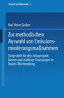 Buchcover Zur methodischen Auswahl von Emissionsminderungsmaßnahmen