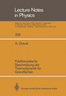 Buchcover Feldtheoretische Beschreibung der Thermodynamik für Grenzflächen