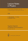 Buchcover Quantum Aspects of Optical Communications