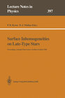 Buchcover Surface Inhomogeneities on Late-Type Stars