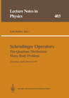 Buchcover Schrödinger Operators The Quantum Mechanical Many-Body Problem