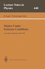 Buchcover Matter Under Extreme Conditions