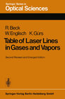 Buchcover Table of Laser Lines in Gases and Vapors