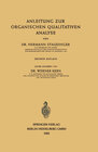 Buchcover Anleitung zur organischen qualitativen Analyse