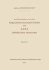 Buchcover Mitteilungen aus den Forschungslaboratorien der Agfa Leverkusen-München