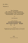 Buchcover Zur Struktur der näheren Sonnenumgebung. Untersuchungen über Sterntrupps, Sternfamilien und Sternströme