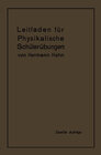 Buchcover Leitfaden für physikalische Schülerübungen