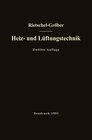 Buchcover H. Rietschels Lehrbuch der Heiz- und Lüftungstechnik