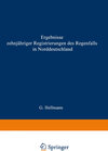 Buchcover Ergebnisse zehnjähriger Registrierungen des Regenfalls in Norddeutschland