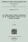 Buchcover Der Einfluß geringer Geländeverschiedenheiten auf die meteorologischen Elemente im norddeutschen Flachlande