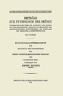 Buchcover Beiträge zur Physiologie der Drüsen