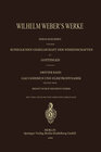 Buchcover Wilhelm Weber’s Werke