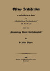 Buchcover Offenes Sendschreiben an den Verfasfer der vier Kapital im „Norddeutschen Correspondenten“ 1861