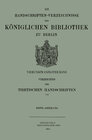 Buchcover Verzeichnis der Tibetischen Handschriften der Königlichen Bibliothek zu Berlin