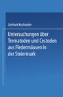 Buchcover Untersuchungen über Trematoden und Cestoden aus Fledermäusen in der Steiermark